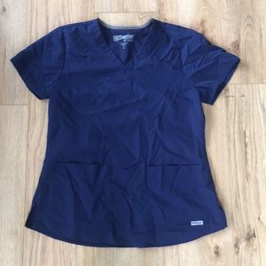 Grey’s Anatomy by Barco 3 pocket scrub top navy